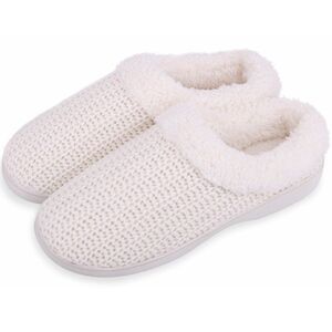 18. Arctic Paw Soft Fleece Lined House Slippers Ivory/Cream L/XL 11-12